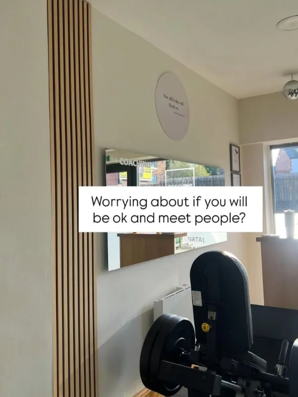 The calm studio space, captioned: Worrying about if you will be ok and meet people?